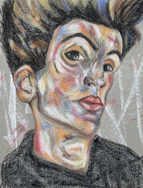 Study of Egon Schiele's "Self-Portrait with Chinese Lantern Plant" (1912)