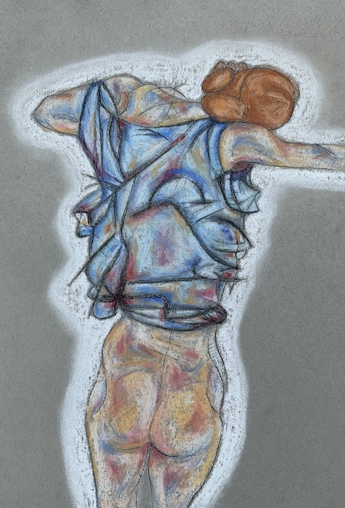 Study of Egon Schiele's "Woman Undressing" (1914)